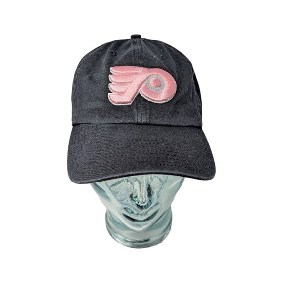 47 Brand Philadelphia Flyers Pink Embroidered Black Baseball Cap Hat One Size - Picture 11 of 11